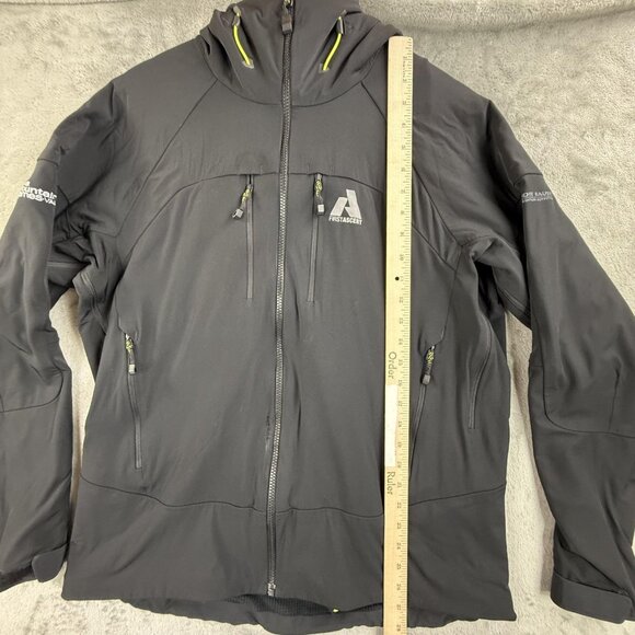 Eddie Bauer First Ascent Jacket Men Large Black Hooded Softshell Ski Hiking Coat - Picture 9 of 16